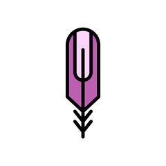 Aufkleber - Wing bird icon. Simple color with outline vector elements of feather icons for ui and ux, website or mobile application