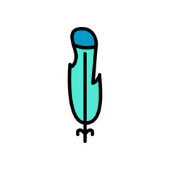 Aufkleber - Wing bird icon. Simple color with outline vector elements of feather icons for ui and ux, website or mobile application