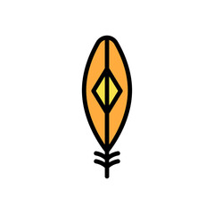 Aufkleber - Wing bird icon. Simple color with outline vector elements of feather icons for ui and ux, website or mobile application