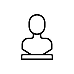 Aufkleber - Statue, museum icon. Simple line, outline vector elements of historical things icons for ui and ux, website or mobile application