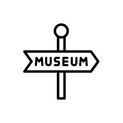 Aufkleber - Sign, museum icon. Simple line, outline vector elements of historical things icons for ui and ux, website or mobile application