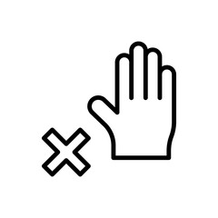 Aufkleber - No touch, hand, museum icon. Simple line, outline vector elements of historical things icons for ui and ux, website or mobile application