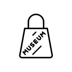 Fototapete - Shopping bag, museum icon. Simple line, outline vector elements of historical things icons for ui and ux, website or mobile application