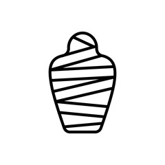 Poster - Mummy, museum icon. Simple line, outline vector elements of historical things icons for ui and ux, website or mobile application