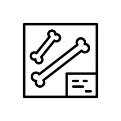 Poster - Bones, museum icon. Simple line, outline vector elements of historical things icons for ui and ux, website or mobile application