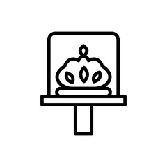 Poster - Crown, museum icon. Simple line, outline vector elements of historical things icons for ui and ux, website or mobile application