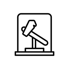 Aufkleber - Axe, museum icon. Simple line, outline vector elements of historical things icons for ui and ux, website or mobile application