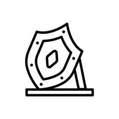 Aufkleber - Shield, museum icon. Simple line, outline vector elements of historical things icons for ui and ux, website or mobile application