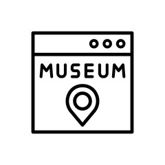 Aufkleber - Website, museum, location icon. Simple line, outline vector elements of historical things icons for ui and ux, website or mobile application