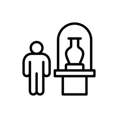 Aufkleber - Vase, museum icon. Simple line, outline vector elements of historical things icons for ui and ux, website or mobile application