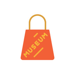 Fototapete - Shopping bag, museum icon. Simple color vector elements of historical things icons for ui and ux, website or mobile application