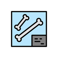 Aufkleber - Bones, museum icon. Simple color with outline vector elements of historical things icons for ui and ux, website or mobile application
