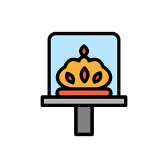 Aufkleber - Crown, museum icon. Simple color with outline vector elements of historical things icons for ui and ux, website or mobile application