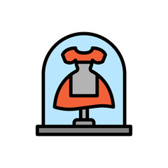 Poster - Dress, museum icon. Simple color with outline vector elements of historical things icons for ui and ux, website or mobile application
