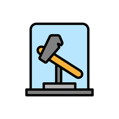 Aufkleber - Axe, museum icon. Simple color with outline vector elements of historical things icons for ui and ux, website or mobile application