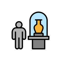 Aufkleber - Vase, museum icon. Simple color with outline vector elements of historical things icons for ui and ux, website or mobile application
