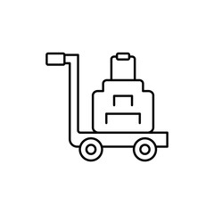Poster - Luggage, cart, travel icon. Simple line, outline vector elements of tourism for ui and ux, website or mobile application
