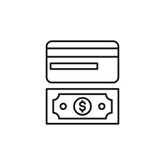 Poster - Payment method, travel, dolar icon. Simple line, outline vector elements of tourism for ui and ux, website or mobile application