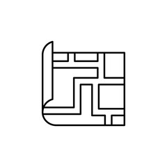 Aufkleber - Map, travel, city icon. Simple line, outline vector elements of tourism for ui and ux, website or mobile application
