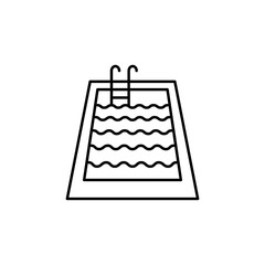 Poster - Swimming pool, travel icon. Simple line, outline vector elements of tourism for ui and ux, website or mobile application