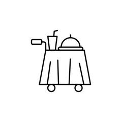Poster - Room service, dinner icon. Simple line, outline vector elements of tourism for ui and ux, website or mobile application