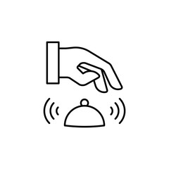 Poster - Bell, hotel, room service icon. Simple line, outline vector elements of tourism for ui and ux, website or mobile application