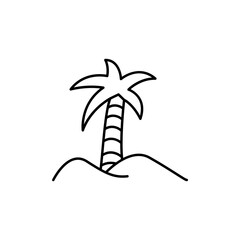 Poster - Island, travel, palm icon. Simple line, outline vector elements of tourism for ui and ux, website or mobile application