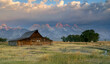 canvas print picture Alpen Glow on the Tetons