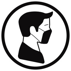 Poster - Medical face mask. AI icon illustration.