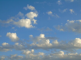 Amazing cloudscape on the sky at day time, over the city in summer days