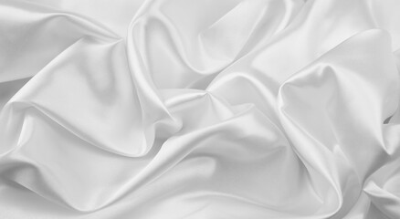 Wall Mural - White silk fabric texture