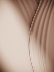 Poster - Minimal background for soft and smooth concept. Cream ripple surface background. 3d rendering illustration.