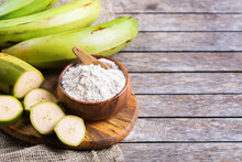 Green Bananas, Plantains Flour. Healthy Food