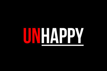 Naklejka na meble We need to be happy. Word with in red and white meaning the need to focus on the good. Don not stay unhappy
