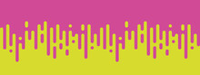 Seamless Vector Abstract Transition Of Two Colors. Rounded Lines Blended In. Looks Like Dipping Paint Or Rain. Pink And Green Contrast