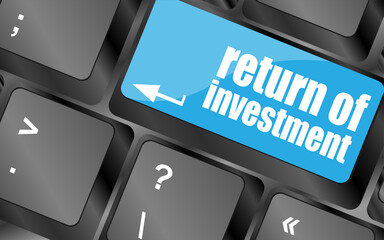 Poster - invest or investing concepts, with a message on enter key or keyboard