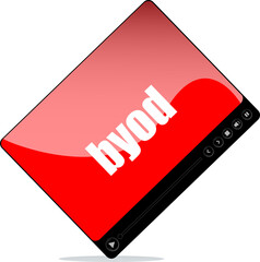 Poster - Video player for web with byod word