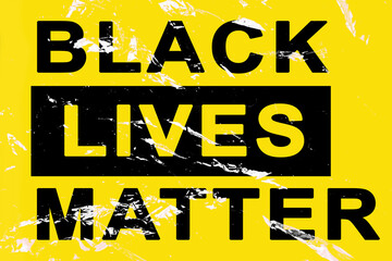 Poster - The inscription black lives matter with texture