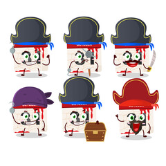 Poster - Cartoon character of halloween calendar with various pirates emoticons