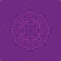Wall Mural - Geometry mosaic background. Concentric lines. Brochure or leaflet template