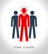 Teamleader flat icon, vector illustration