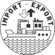 Import and export flat icon, vector illustration