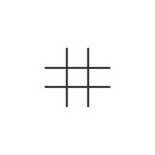 Vector Noughts And Crosses, Tic-tac-toe Competition. Template Tic Tac Toe XO Game. Graffiti Illustration.