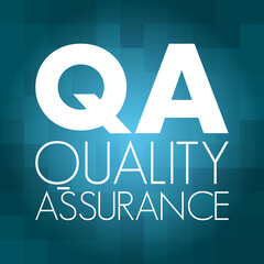 Poster - qa - quality assurance acronym, business concept background