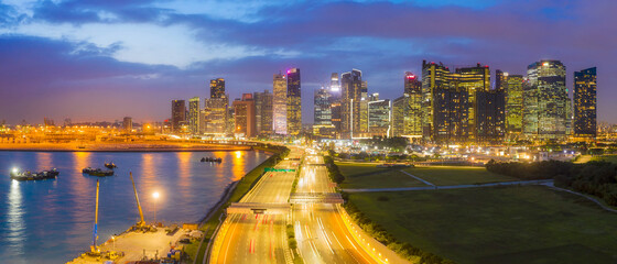 Singapore city highway.