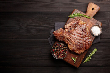 Wall Mural - T-bone grilled beef steak