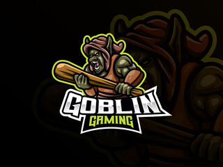 Wall Mural - Goblin mascot sport logo design