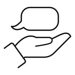 Poster - Storyteller chat icon. Outline storyteller chat vector icon for web design isolated on white background