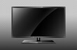 © Vector_Artist - Flat smart TV mockup with blank screen. Modern lcd panel isolated on transparent background. Led monitor display. Blank television template. Vector realistic illustration