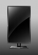© Vector_Artist - Realistic vertical TV monitor mockup with blank screen. Modern lcd panel isolated on transparent background. Led monitor display. Blank television template. Vector realistic illustration